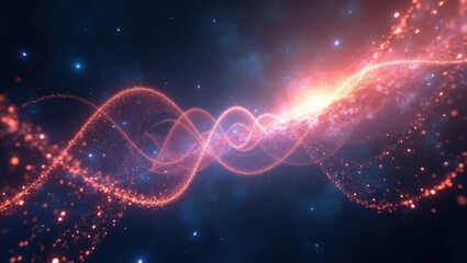 Fototapeta premium Exploring the intersection of quantum gravity and string theory through visual representations of cosmic phenomena