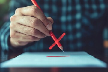 Person Marking Error With Red Marker