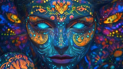 Mystic portal, A vision of celestial beauty and vibrant cosmic artistry