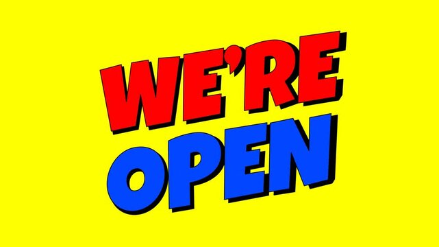 We are open Animation with Green Screen Background 