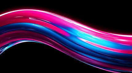 Dynamische abstrakte 3D-Wellen in Neonfarben – modernes Design mit leuchtenden Farben