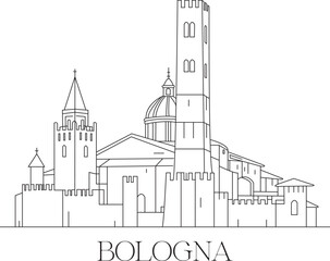 Bologna City Line Draw Simple Minimalist  © Felicia