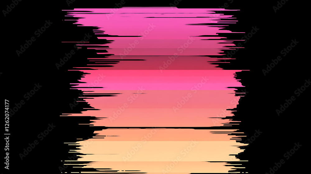 Aufkleber abstract gradient layers distorted glitch effect modern design digital art artistic expression