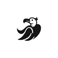 Cute condor logo vector design