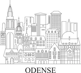 Odense City Line Draw Simple Minimalist