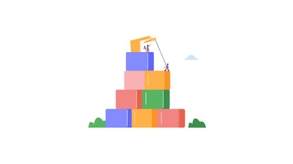 Fototapeta premium Teamwork Building