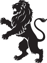 lion icon, lion silhouette vector design.