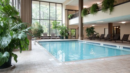 Fototapeta premium Indoor pool in a modern hotel