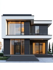 3D rendering of a luxury home