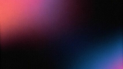 Obraz premium Colorful abstract background featuring a blurred gradient of purple, orange, black, and dark blue with grainy texture. 