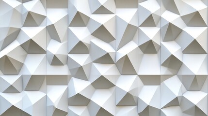 White and Gray Geometric Diamond Geometry Low Poly Graphic