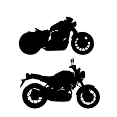 Obraz premium Black and white, shadow, graphic, motorcycle, beauty, vector, speed, customizable, design, rider