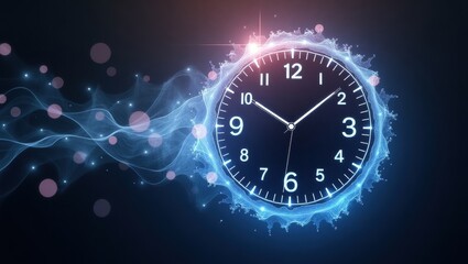 Exploring the concept of quantum time and retrocausality in a modern digital representation of a clock