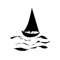 Fototapeta premium Small fishing boat in sea