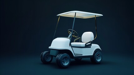 MountaWhite golf cart isolated on white background
in nature new december snow
