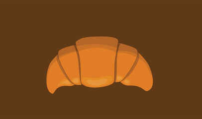 vector image of croissant food