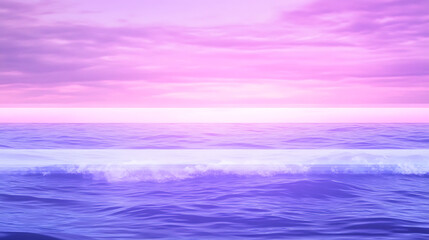 Obraz premium Dreamy Seascape with a Wave Under Pastel Sky Rendering of Serene Coastal Scene Beauty of Nature