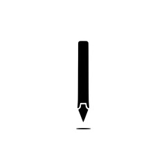 Pencil Icon: A minimalist black pencil icon, symbolizing writing, drawing, creativity, and design. Perfect for web and app interfaces, representing concepts of art, education, and communication. 