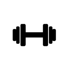 Simple Dumbbell Icon: A simple yet powerful icon representing a classic dumbbell, perfect for fitness, exercise, weightlifting, and strength training themes.