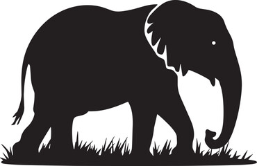 Elephant Silhouette vector art design