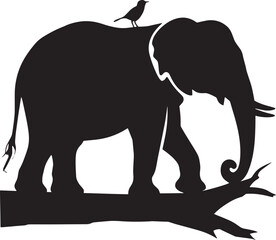 Elephant Silhouette vector art design