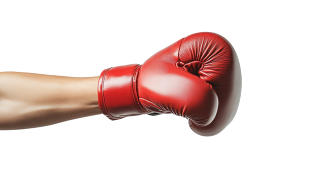 Red boxing Gloves on white background
