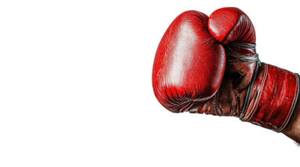Red boxing Gloves on white background