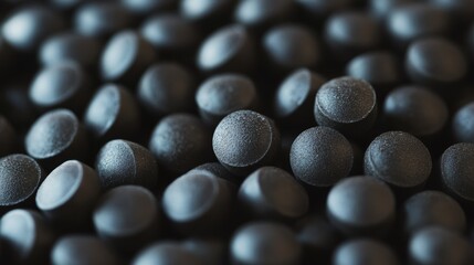 Close-up of Dark Medicine Pills