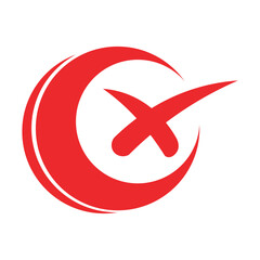 Obraz premium Cross Mark Icon