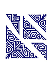 set of ornaments, 5 corners, vector
