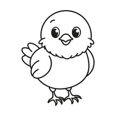 Cute Chick Coloring Page