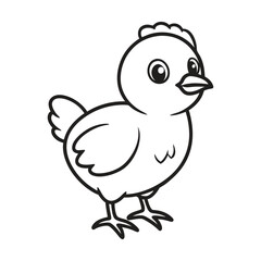 Cute Chick Coloring Page