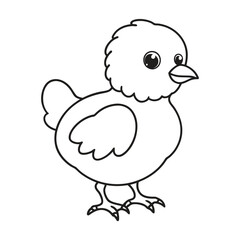 Cute Chick Coloring Page