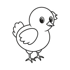 Cute Chick Coloring Page