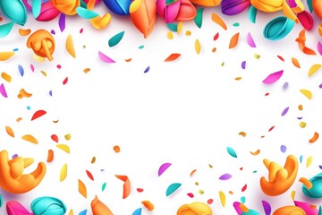 Multicolored streamers falling from above, celebration or victory theme