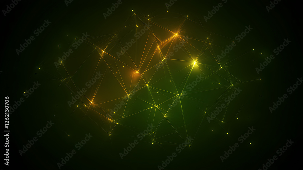 Poster geometric plexus structure with shining interconnected nodes and lines abstract background image