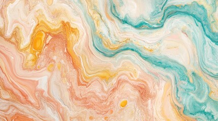 Fluid dreamscape, An abstract painting with swirling colors and textures