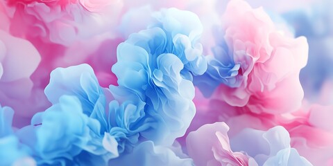 Fototapeta premium Pastel pink blue ink swirls, abstract background, design, website