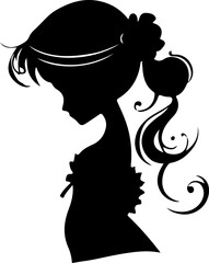silhouette of a girl