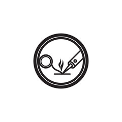 Obraz premium solder iron icon vector illustration symbol design