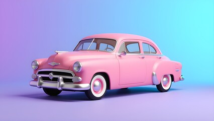 The Charm of Pink Vintage Cars