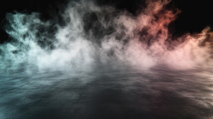 Fototapeta premium Colorful smoke effects with a misty, ethereal atmosphere.