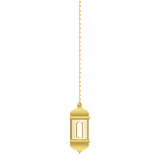 Golden Lantern Hanging Decoration