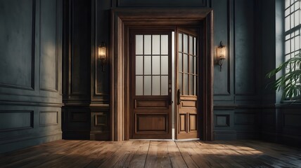 old wooden door