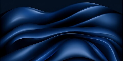 Obraz premium Blue silk waves, elegant background, abstract design, website banner