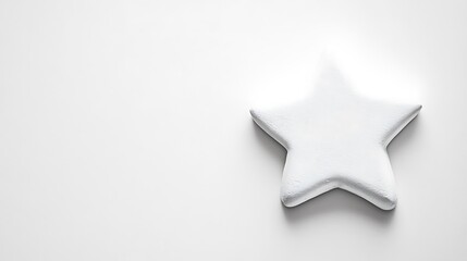 Obraz premium White Star Shape On A White Background