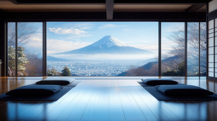 Fototapeta premium 浮世絵（Ukiyoe）／富士山 Mt.Fuji