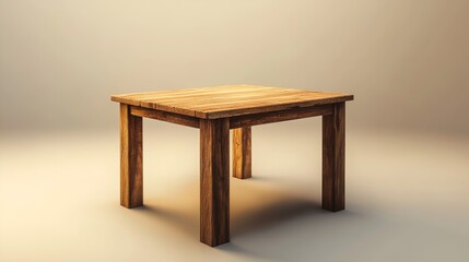 Wooden table isolated on transparent background

