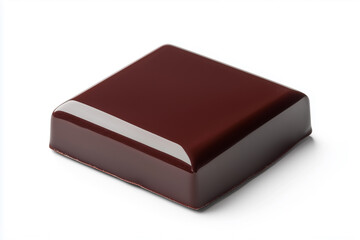 The Glossy Richness of Dark Chocolate on a Minimalist Canvas.