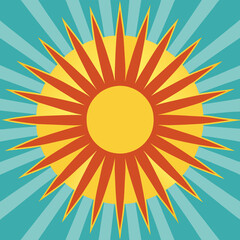 Sunburst pattern background illustration